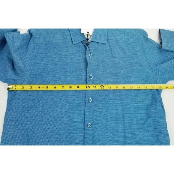 Robert Graham Size Small Classic Mens Linen Blend Brixton Embroidered Logo Shirt - Picture 2 of 10